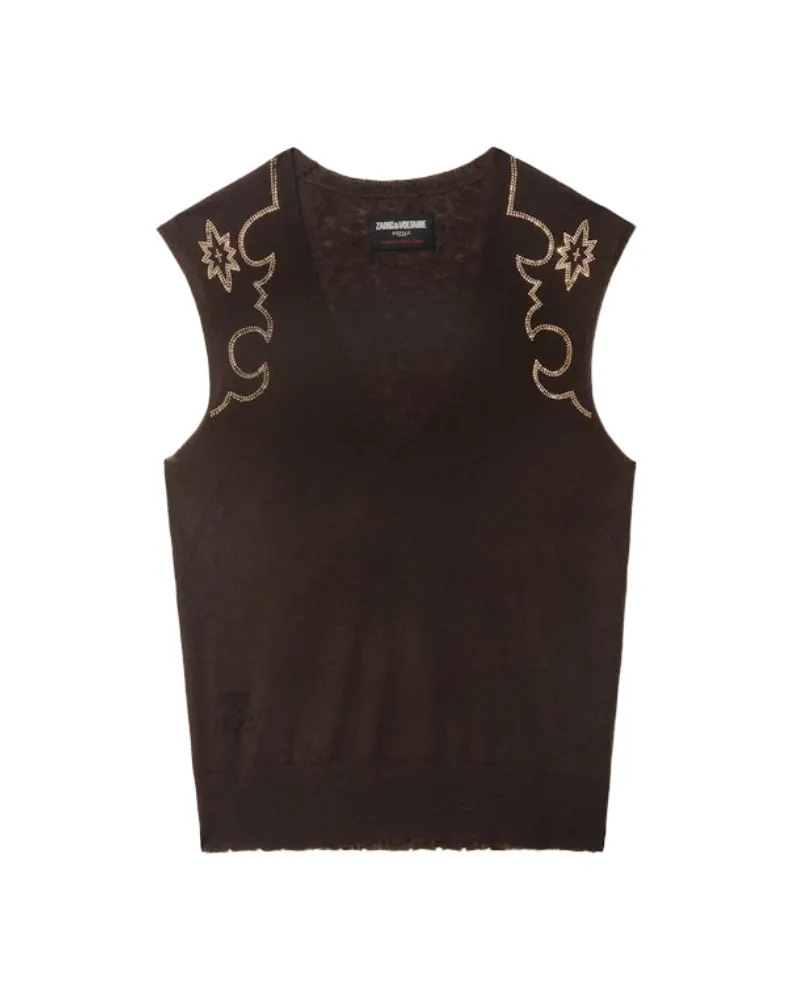 Zadig & Voltaire Pullover Vicky 100% Kaschmir Braun