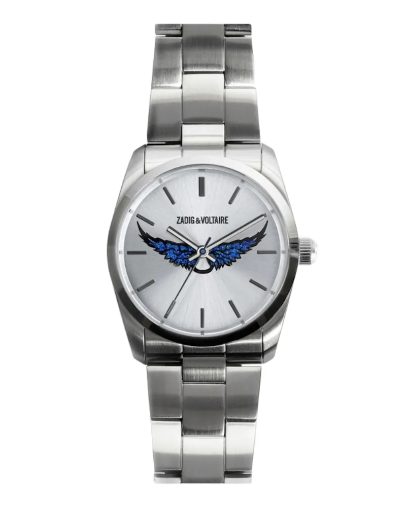 Zadig & Voltaire Zadig Strass Wings Uhr Grau