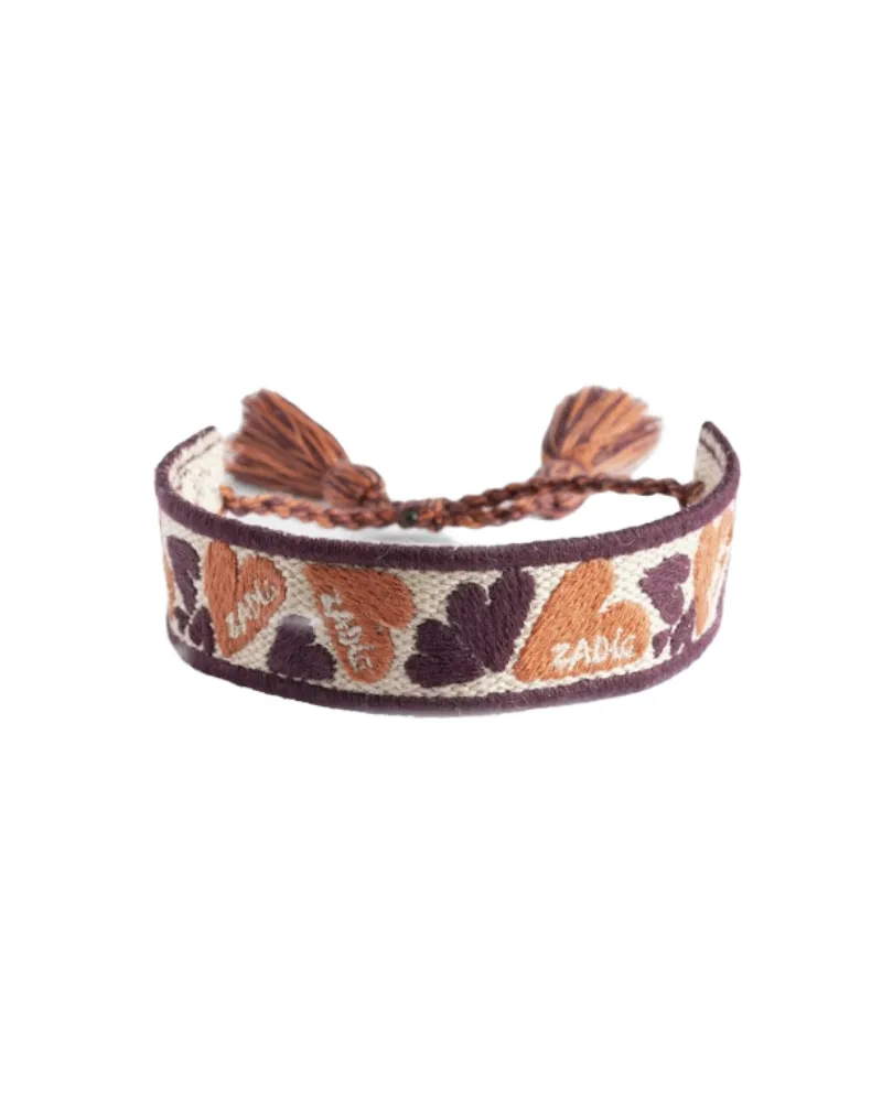 Zadig & Voltaire Zadig Gewebtes Herz Armband Orange
