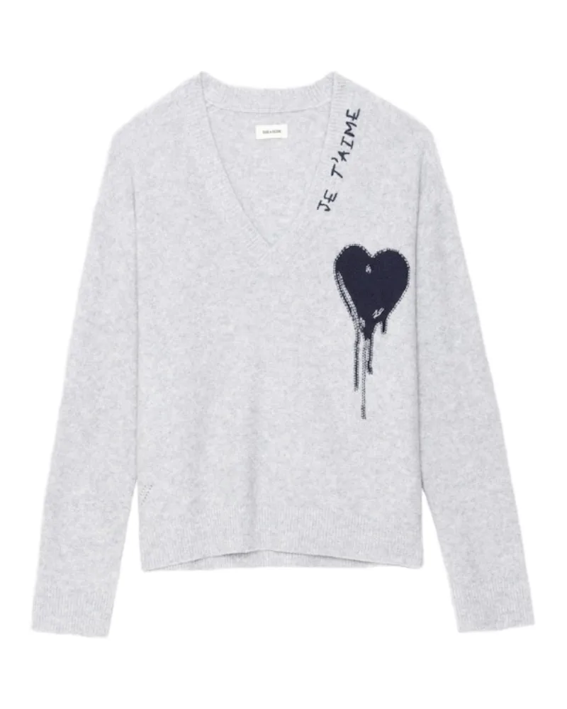 Zadig & Voltaire Pullover Mikyz 100% Kaschmir Grau