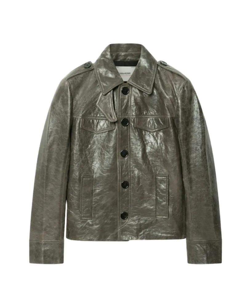 Zadig & Voltaire Veram Jacke Leder Grau