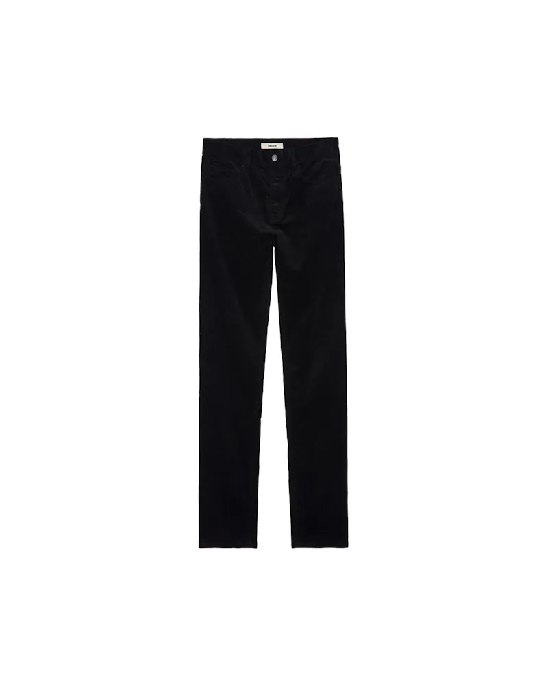 Zadig & Voltaire Hose Steeve Velours Black