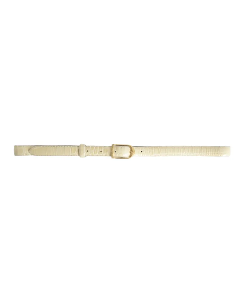 Zadig & Voltaire Gürtel Rise Krokodil 20mm Weiß