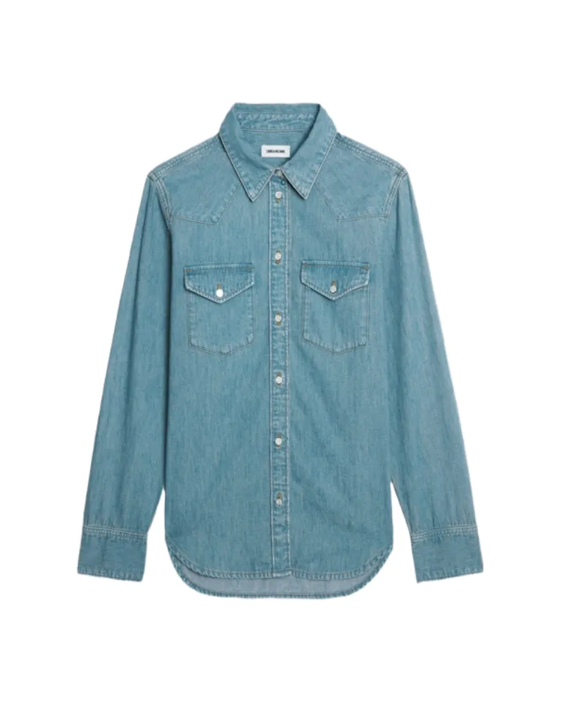 Zadig & Voltaire Hemd Thelma Denim Blau
