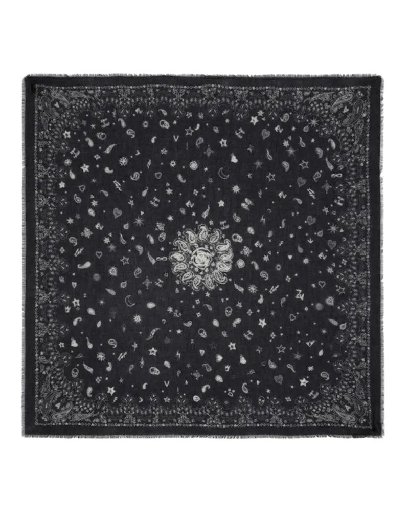 Zadig & Voltaire Schal Maddie Bandana 120 Schwarz