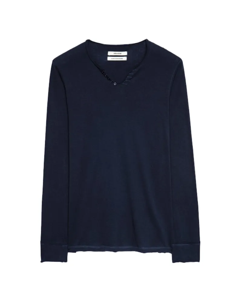 Zadig & Voltaire Henley-Shirt Monastir Blau