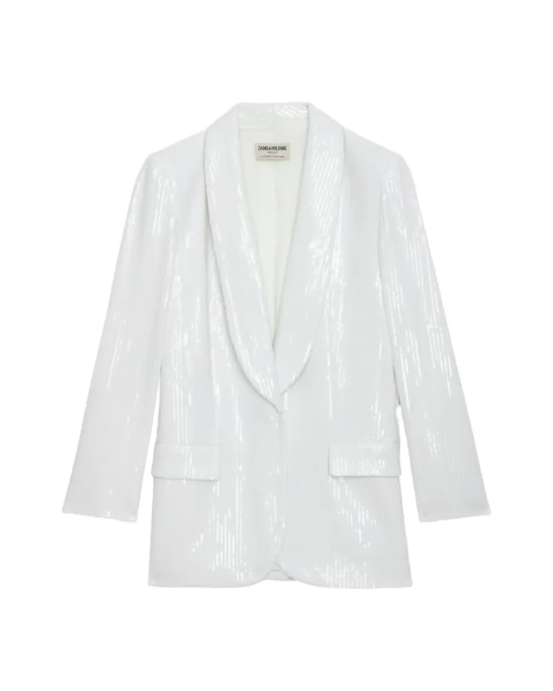Zadig & Voltaire Blazer Vive Pailletten Weiß