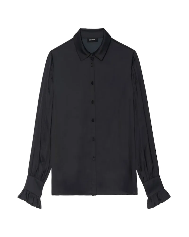 Zadig & Voltaire Hemd Thely Satin Schwarz