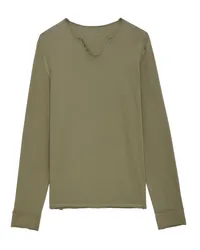 Zadig & Voltaire Henley-shirt Monastir Wappen Seaweed