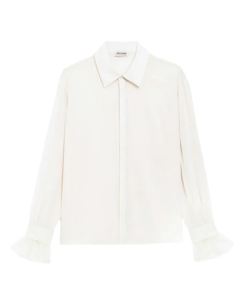 Zadig & Voltaire Hemd Thely 100% Seide Weiß