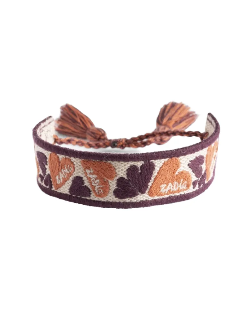 Zadig & Voltaire Zadig Gewebtes Herz Armband Orange
