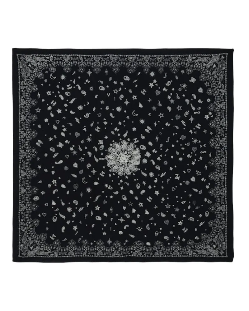 Zadig & Voltaire Schal Blondie Bandana 130 Schwarz