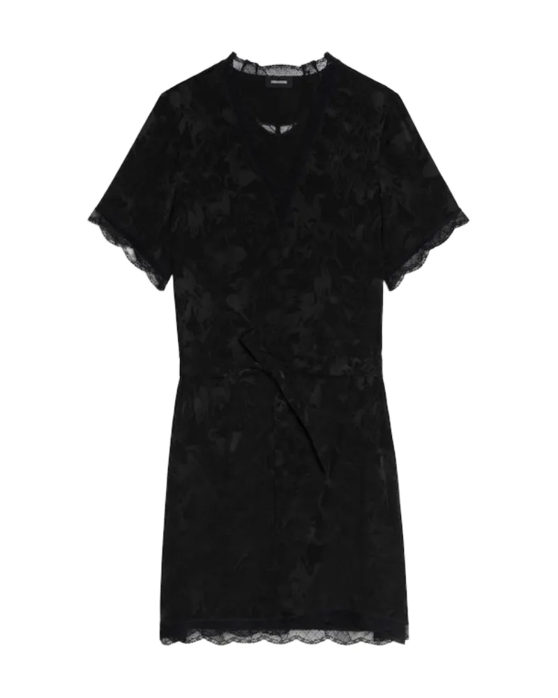 Zadig & Voltaire Rerzo Kleid 100% Seide Schwarz