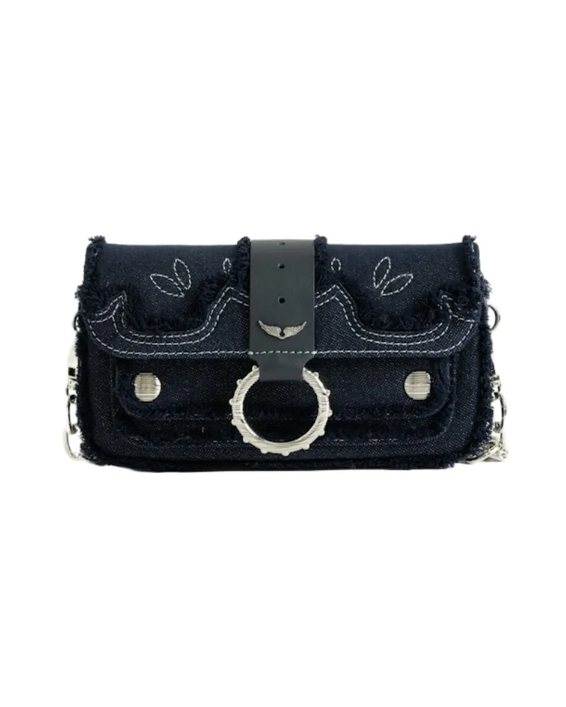 Zadig & Voltaire Kate Wallet Denim Tasche Blau