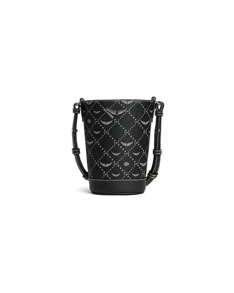 Zadig & Voltaire Z Bucket Nano Monogram Tasche Schwarz