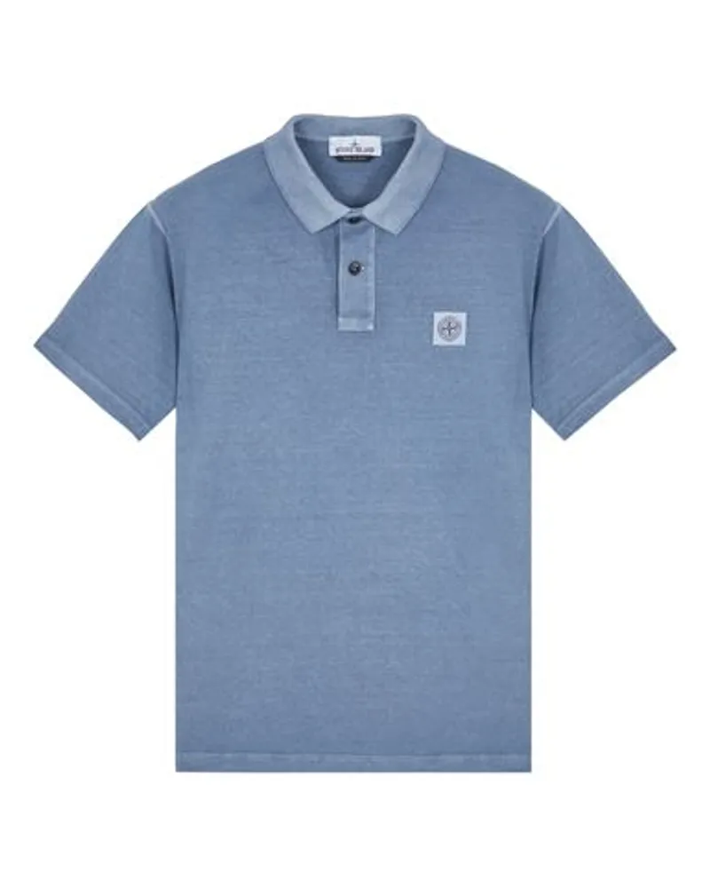 Stone Island Polo Blau Baumwolle 