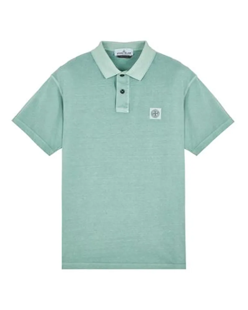 Stone Island Polo Blau Baumwolle 