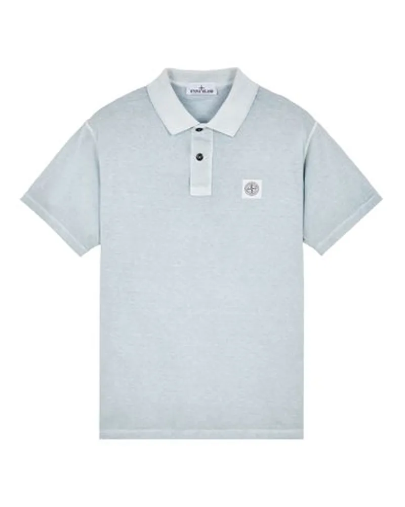 Stone Island Polo Blau Baumwolle 