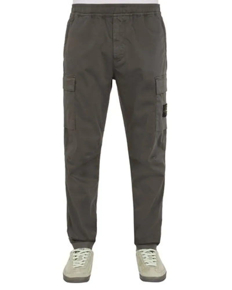 Stone Island Trousers Schwarz Baumwolle 