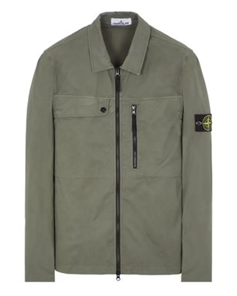 Stone Island Hemden Grau Baumwolle 