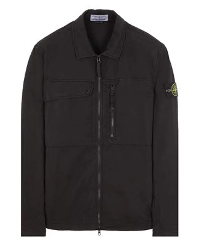 Stone Island Hemden Grau Baumwolle 