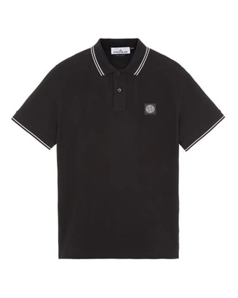 Stone Island Polo Schwarz Baumwolle 