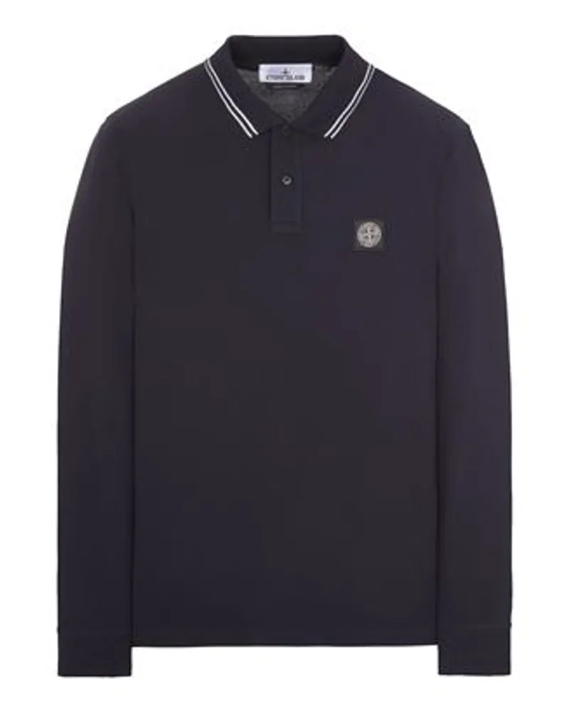 Stone Island Polo Blau Baumwolle 