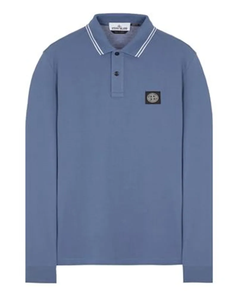 Stone Island Polo Blau Baumwolle 