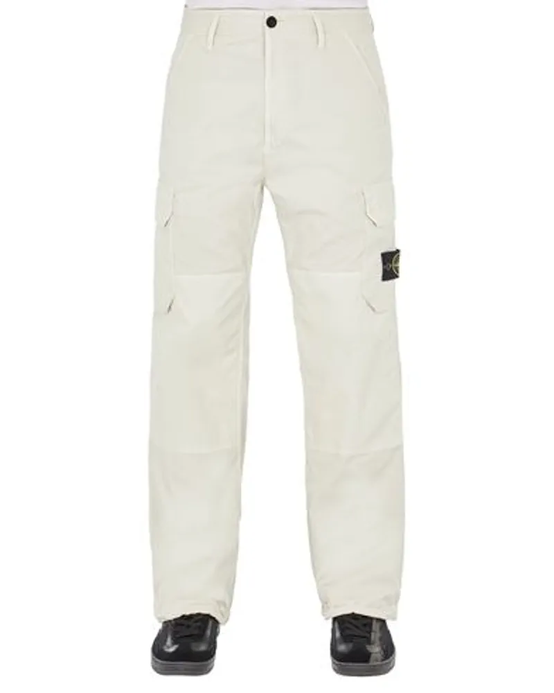 Stone Island Trousers Weiß Baumwolle 