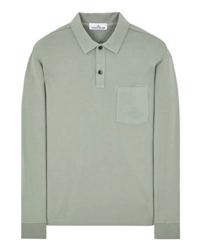 Stone Island Polo Grün Baumwolle 