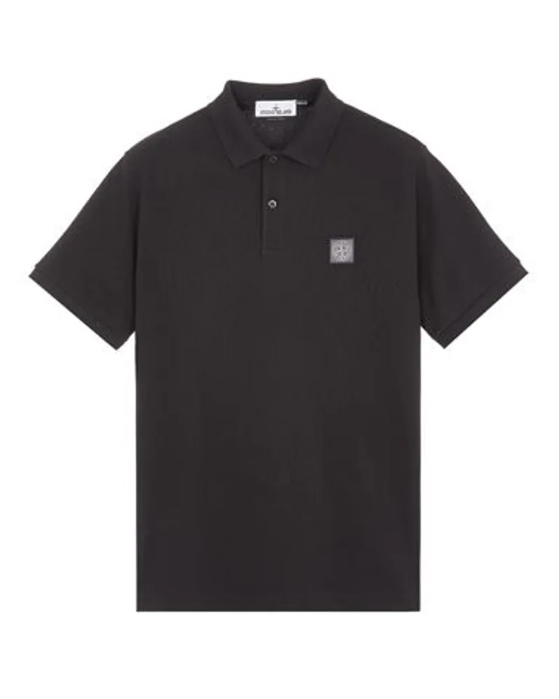 Stone Island Polo Schwarz Baumwolle 