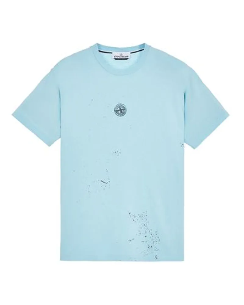 Stone Island T-shirt Blau Baumwolle 