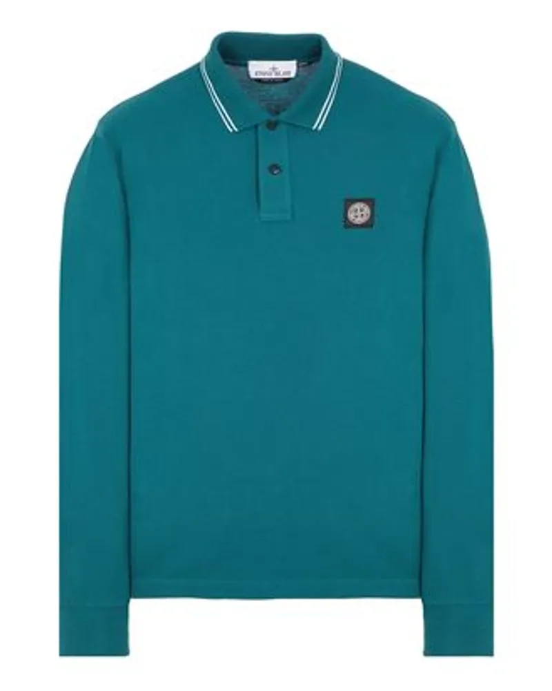 Stone Island Polo Blau Baumwolle 