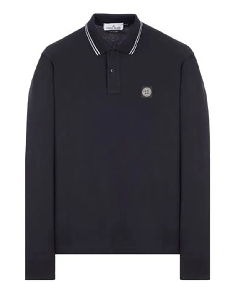 Stone Island Polo Blau Baumwolle 