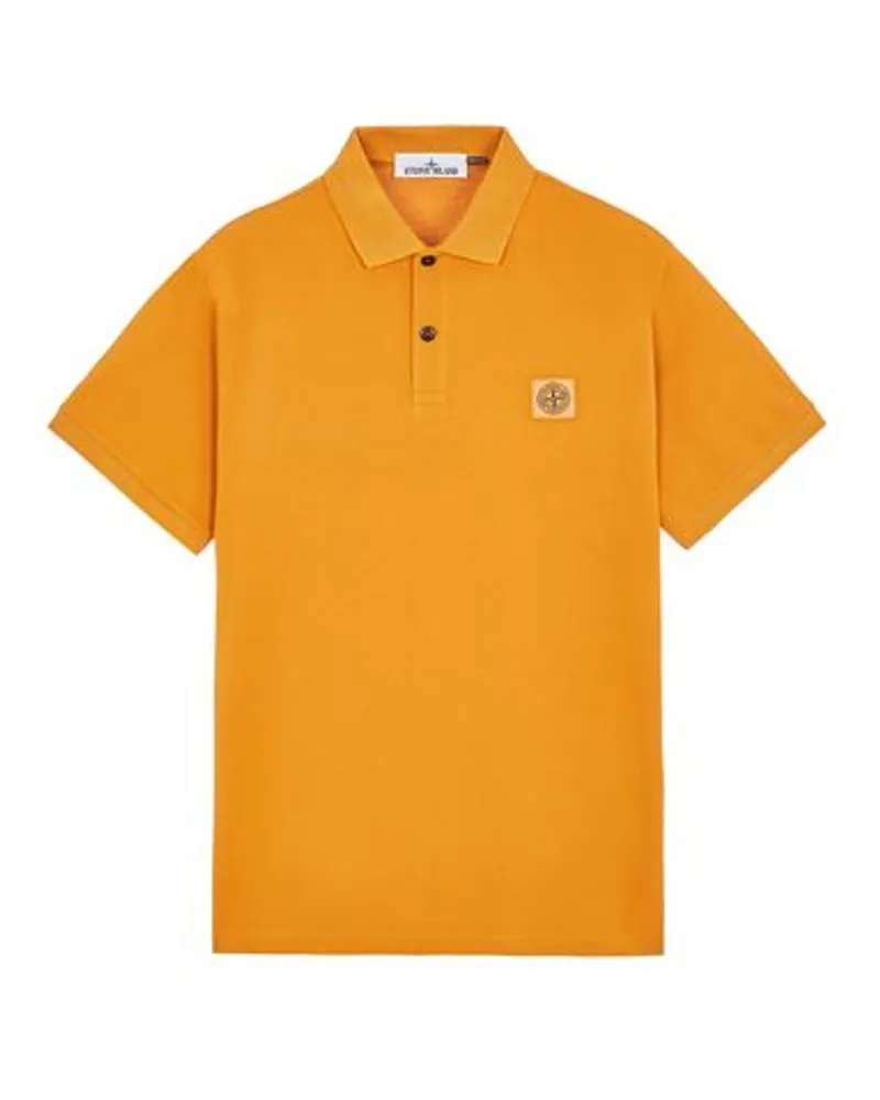 Stone Island Polo Orange Baumwolle 