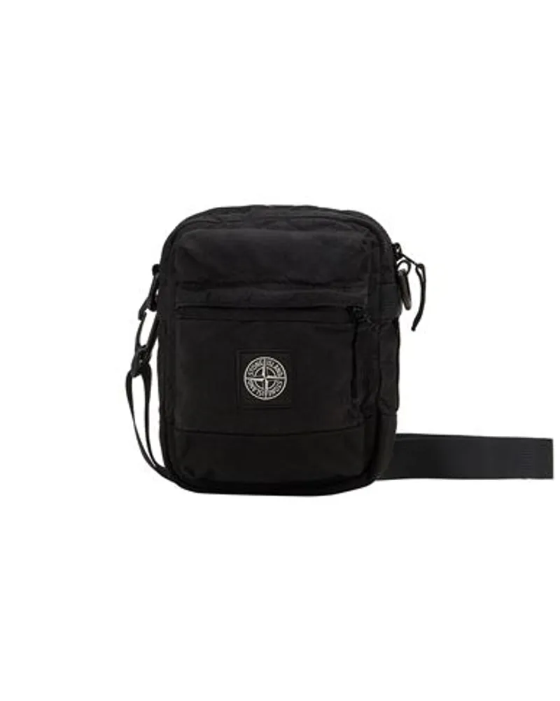 Stone Island Taschen Schwarz Leinen 