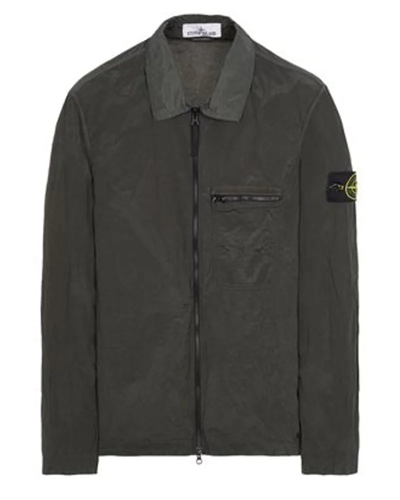 Stone Island Hemden Grün Polyamid 