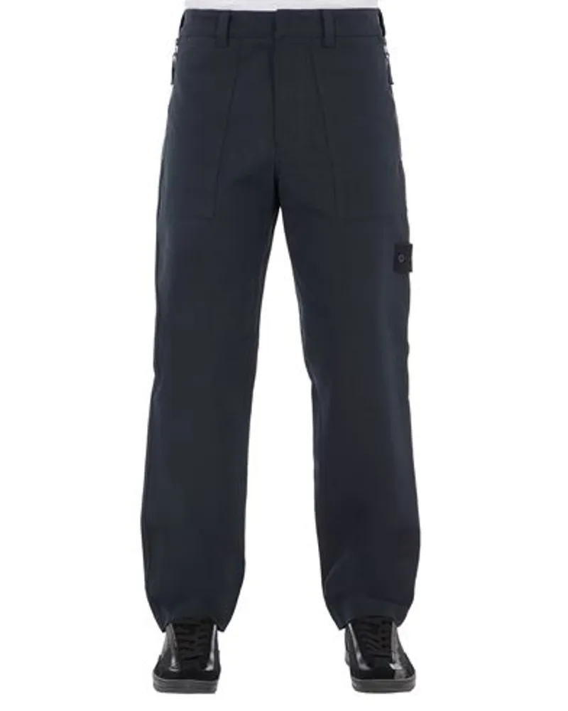 Stone Island Trousers Blau Baumwolle 