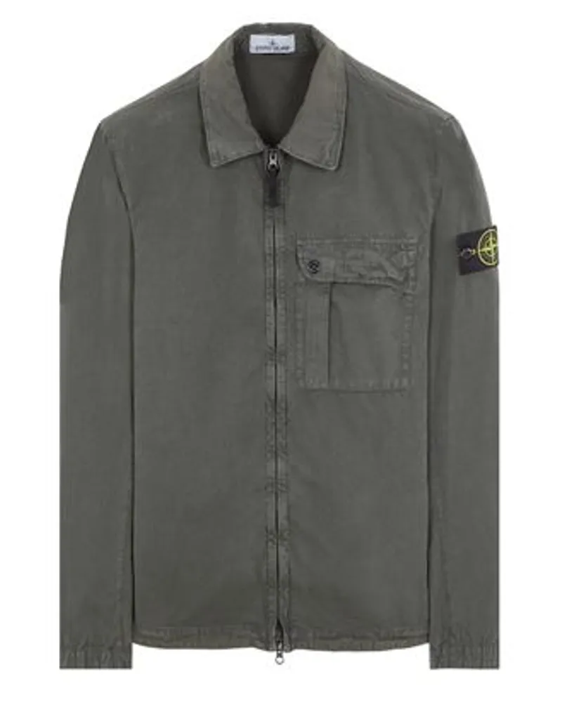 Stone Island Hemden Grün Baumwolle 