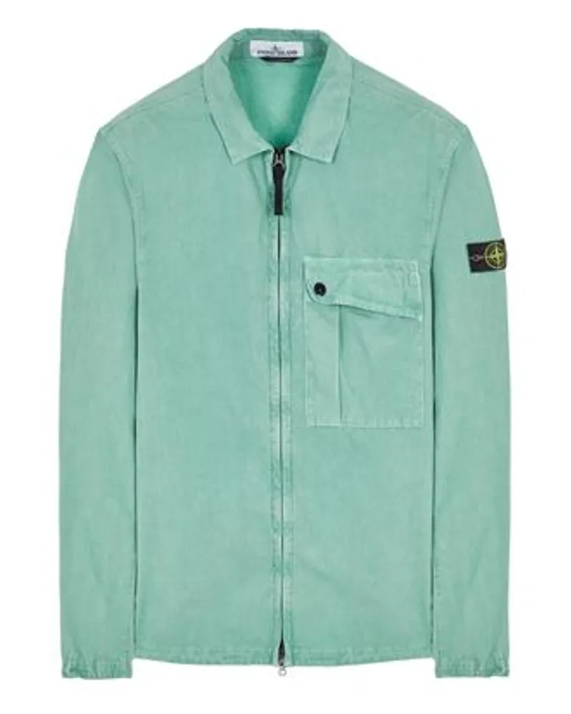 Stone Island Hemden Grün Baumwolle 