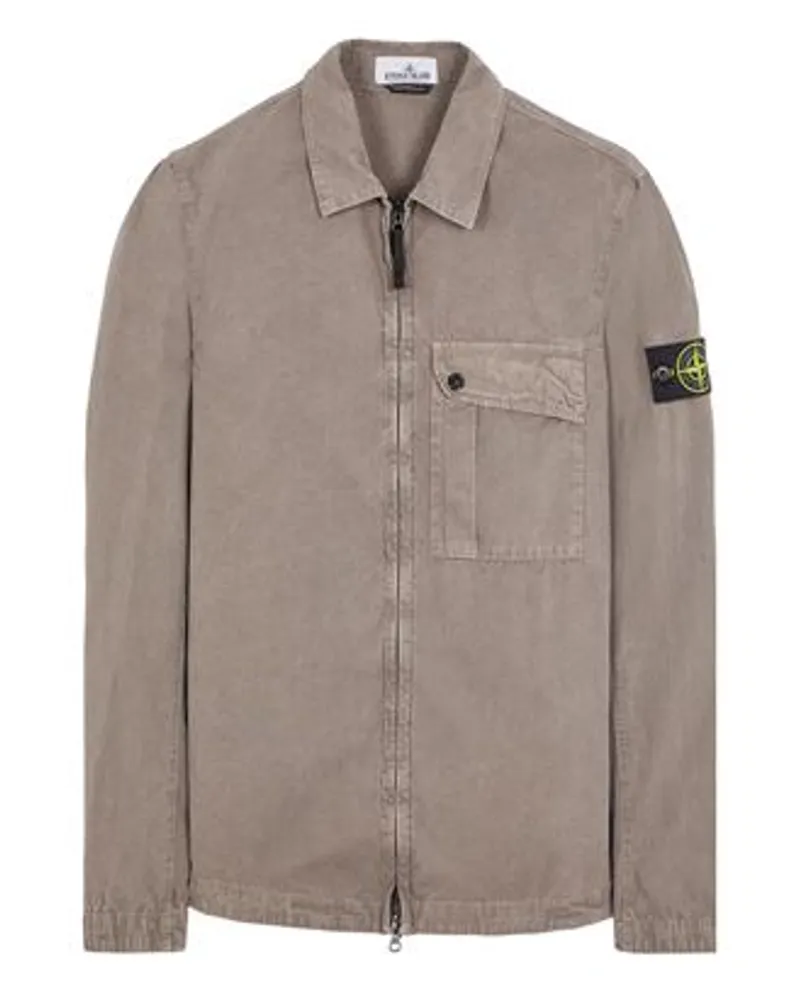 Stone Island Hemden Grün Baumwolle 