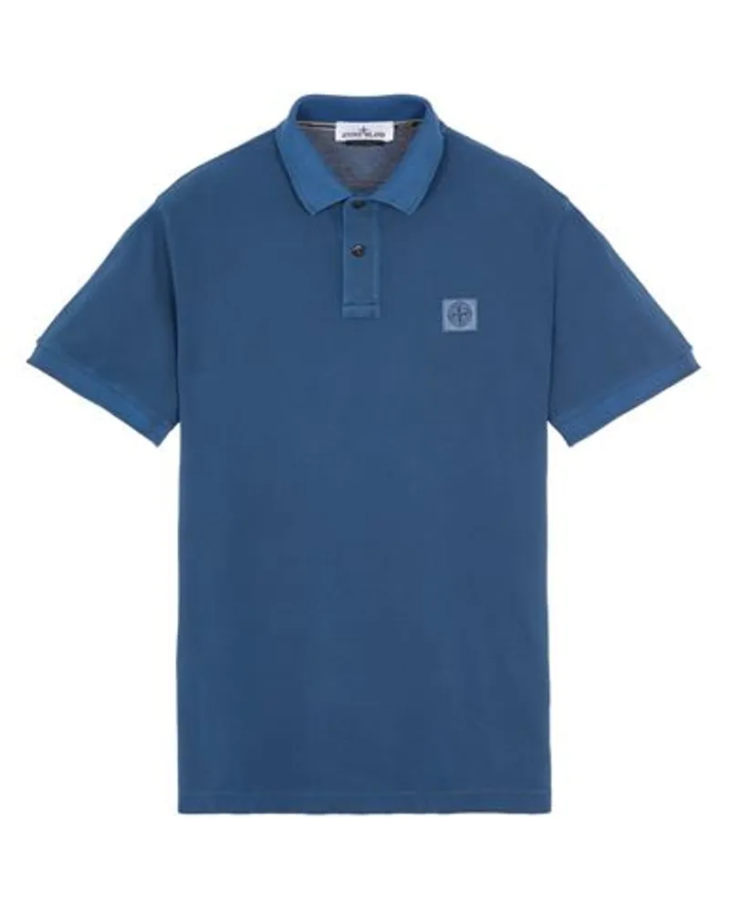 Stone Island Polo Blau Baumwolle 