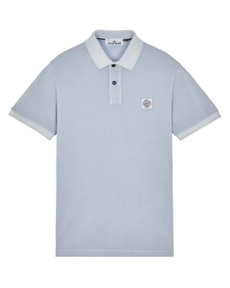 Stone Island Polo Blau Baumwolle 