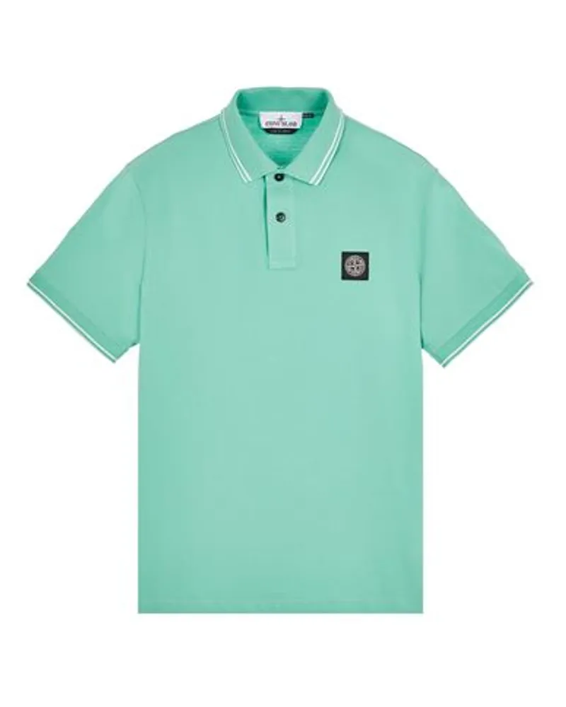 Stone Island Polo Grün Baumwolle 