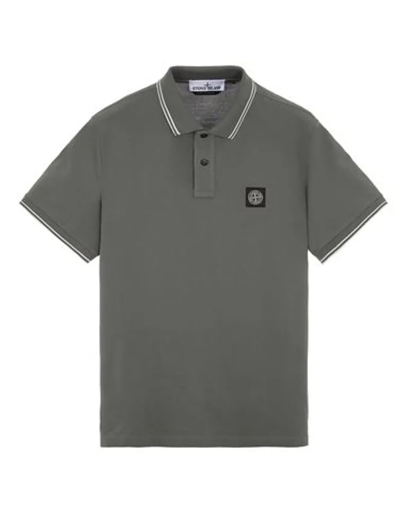 Stone Island Polo Grün Baumwolle 