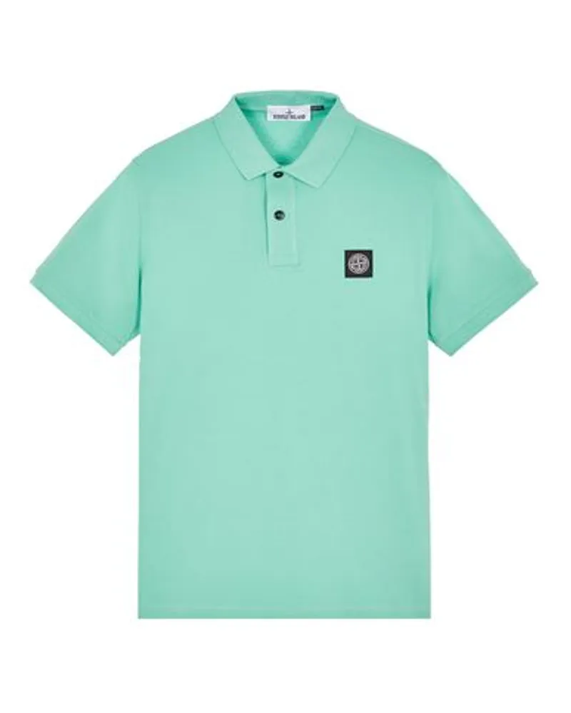 Stone Island Polo Blau Baumwolle 