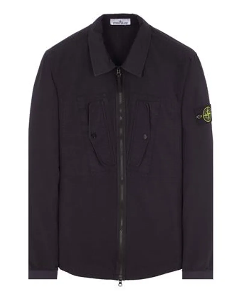 Stone Island Hemden Blau Baumwolle 