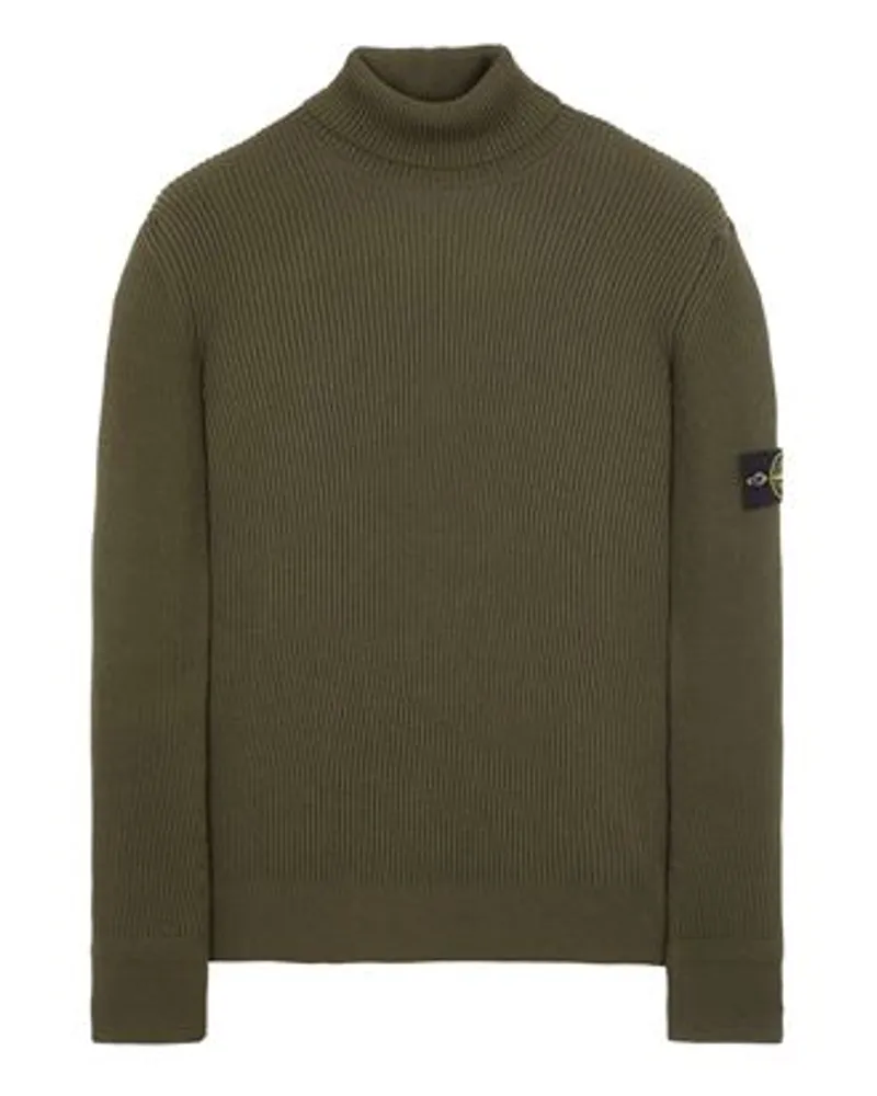 Stone Island Sweater Blau Schurwolle 