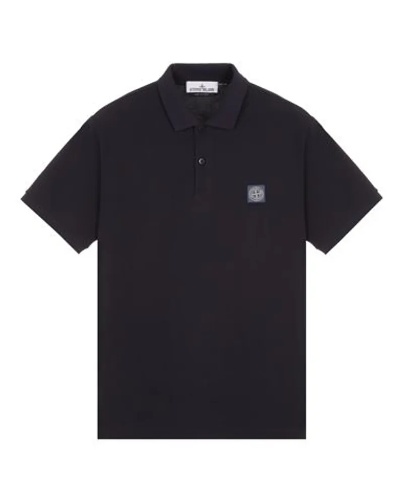 Stone Island Polo Blau Baumwolle 