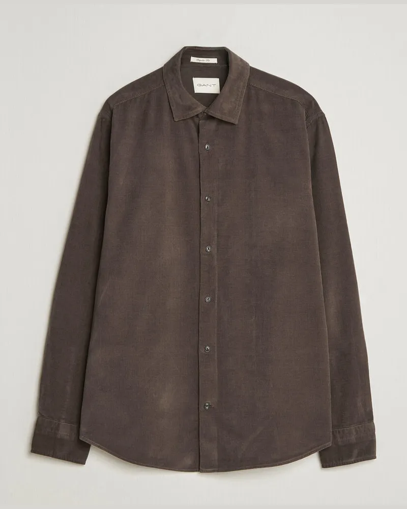 Gant Regular Fit Baby Cord Shirt Shadow Brown Braun